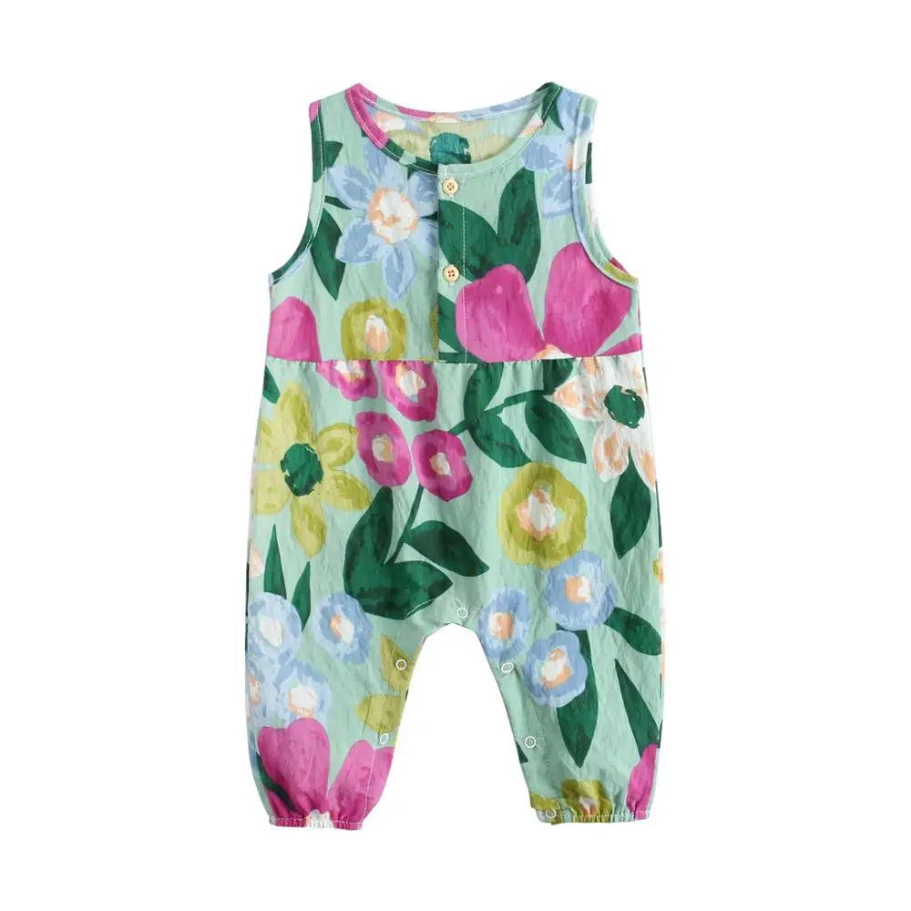 Cotton Sleeveless Baby Rompers