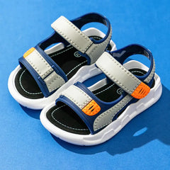 Boys' Flat Leather Sandals, Casual Toddler Sport Shoes