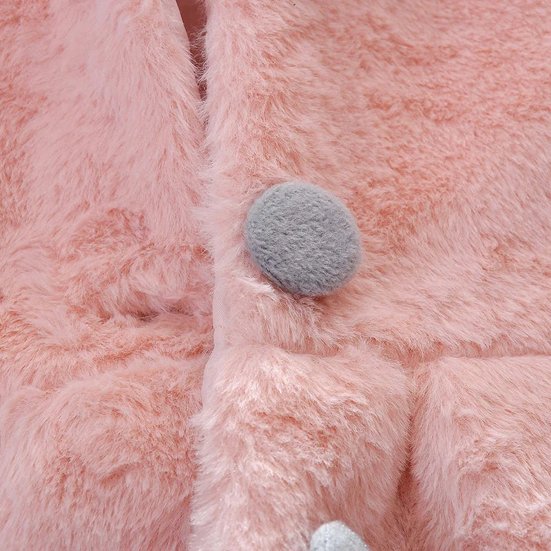 Rabbit Ears Plush Warm Hooded Coat