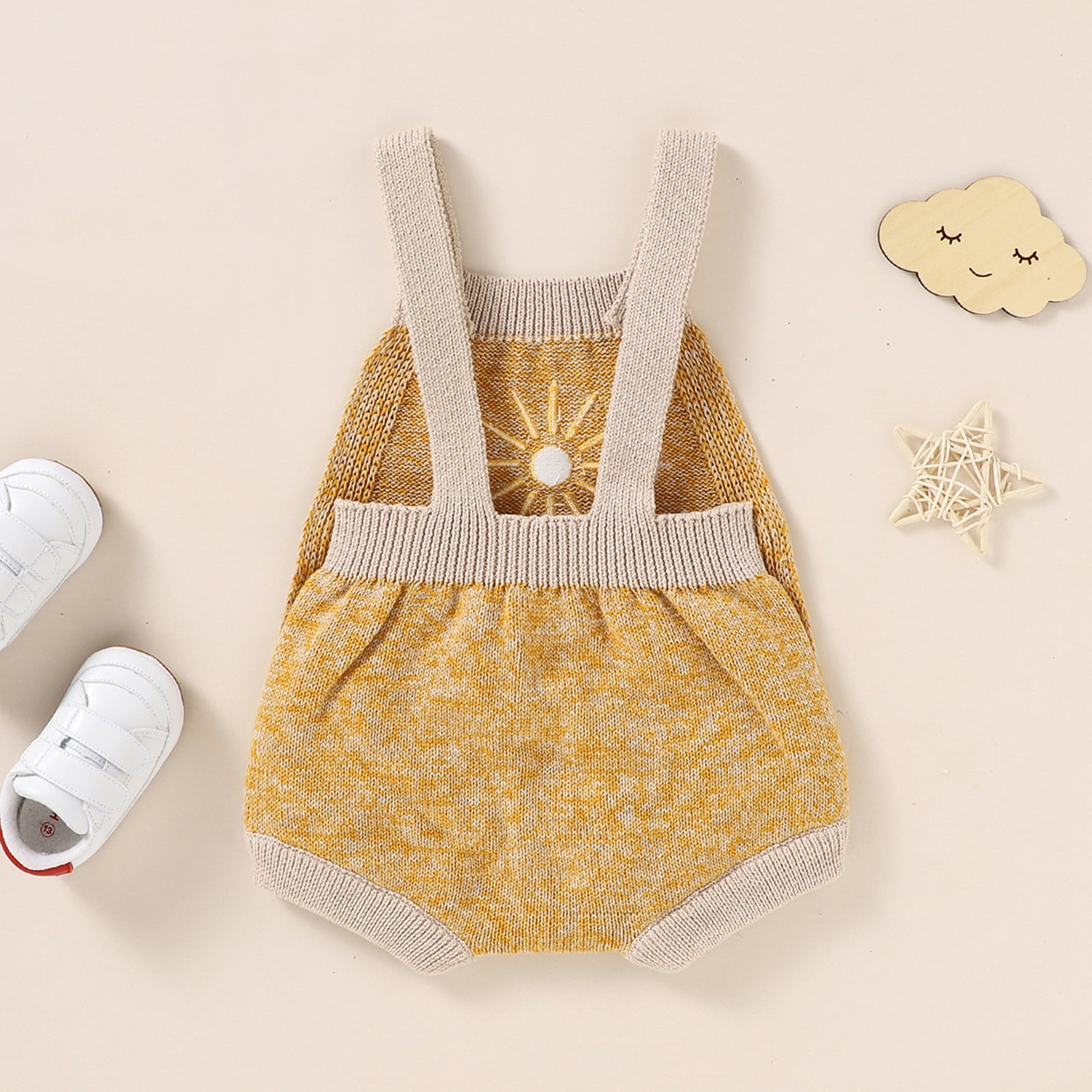 Sleeveless Knitting Printed Jumpsuit