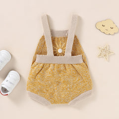 Sleeveless Knitting Printed Jumpsuit