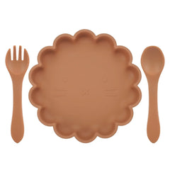 Baby Plate, Spoon and Fork Set, 3-Piece Feeding Kit