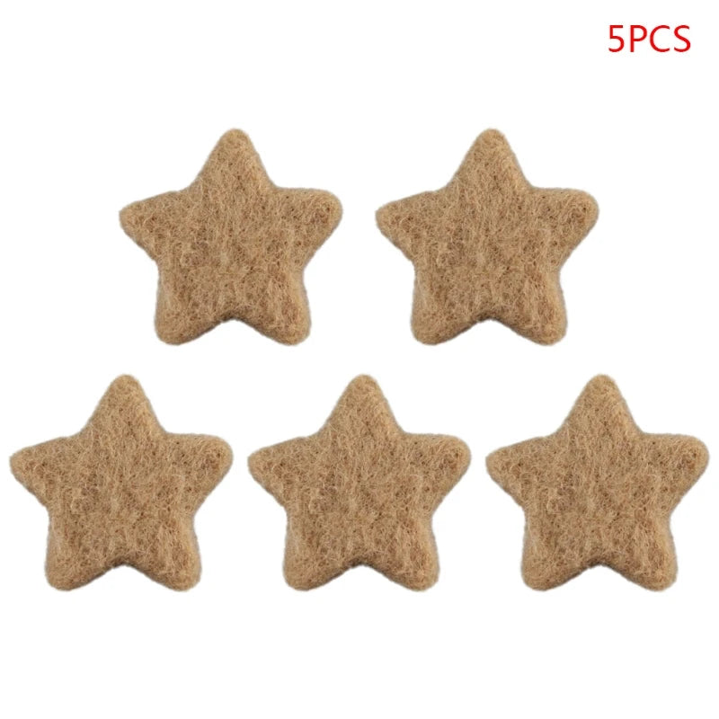 5Pcs Baby Wool Felt Stars Photography Accessories - PAMU8