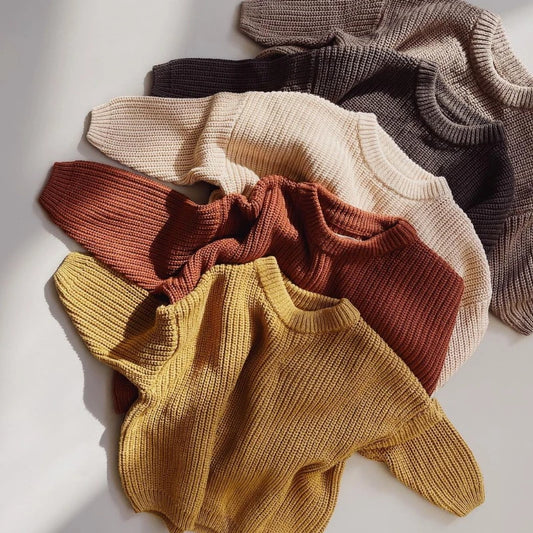 Newborn Knitwear Long Sleeve Cotton Pullover Tops - PAMU8