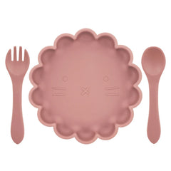 Baby Plate, Spoon and Fork Set, 3-Piece Feeding Kit