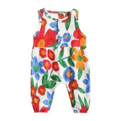 Cotton Sleeveless Baby Rompers