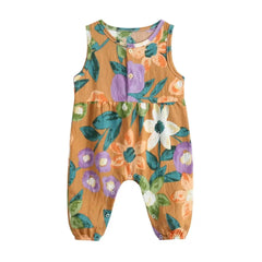 Cotton Sleeveless Baby Rompers