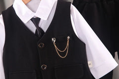 Baby Boys' Formal Suit Set, Vest Shirt and Pants