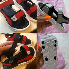 Boys' Flat Leather Sandals, Casual Toddler Sport Shoes