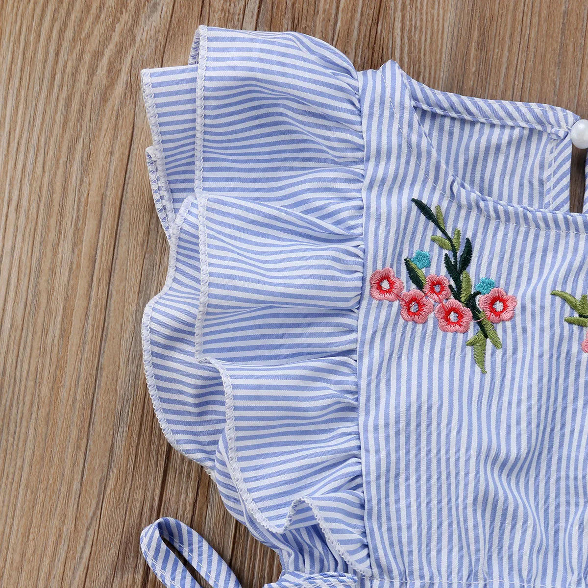 Baby Girl Floral Ruffle Romper Outfit | PAMU8