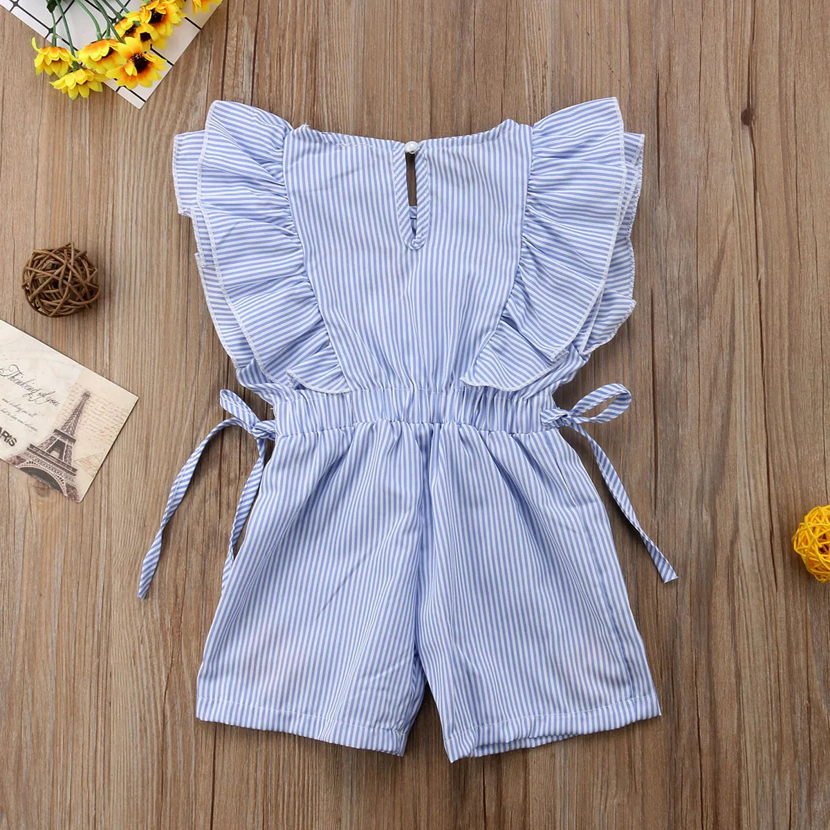 Baby Girl Floral Ruffle Romper Outfit | PAMU8