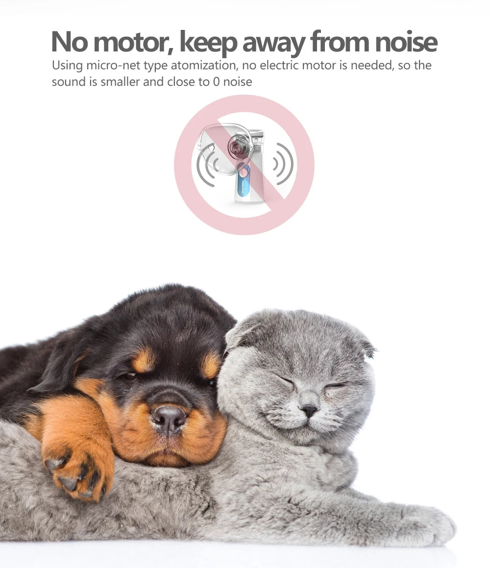 Portable Nebulizer Inhaler: Quiet Mesh Mist for Kids