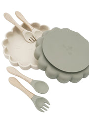 Baby Plate, Spoon and Fork Set, 3-Piece Feeding Kit