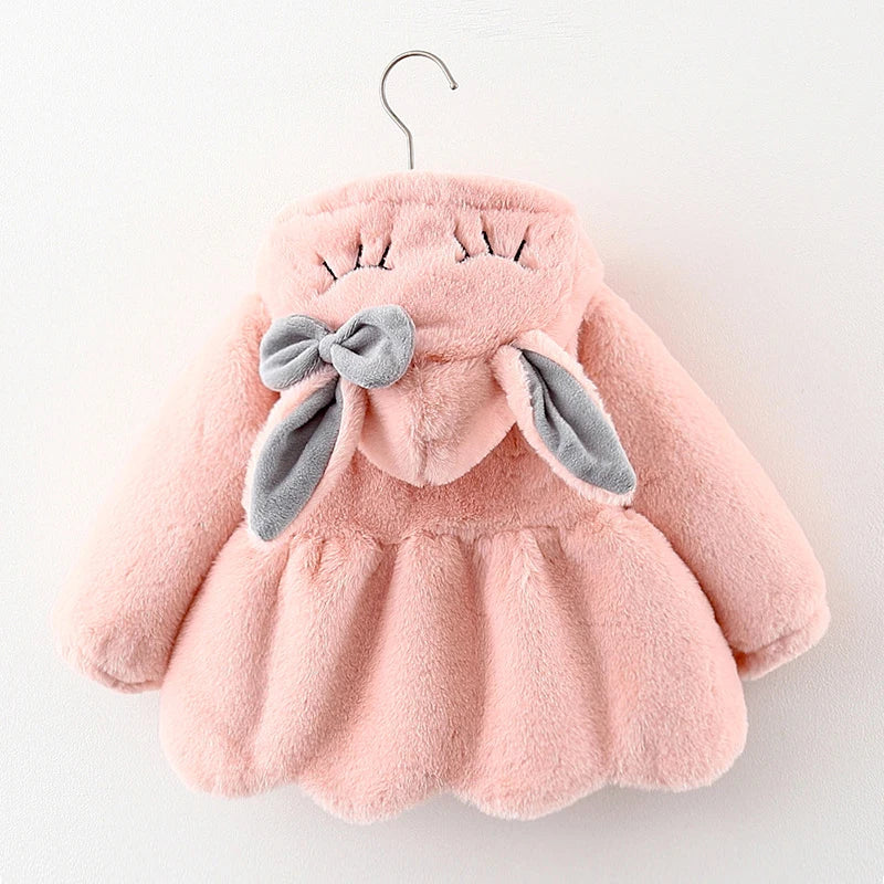 Rabbit Ears Plush Warm Hooded Coat