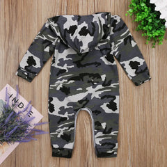 Baby Boys' Hooded Jumpsuit, Warm Newborn Romper