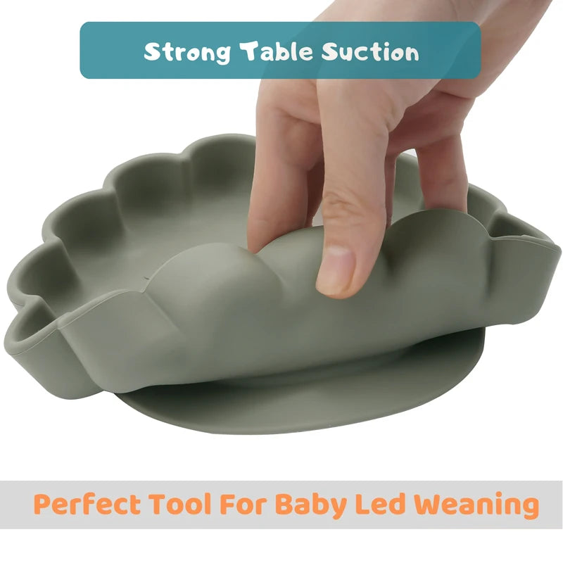 Baby Plate, Spoon and Fork Set, 3-Piece Feeding Kit