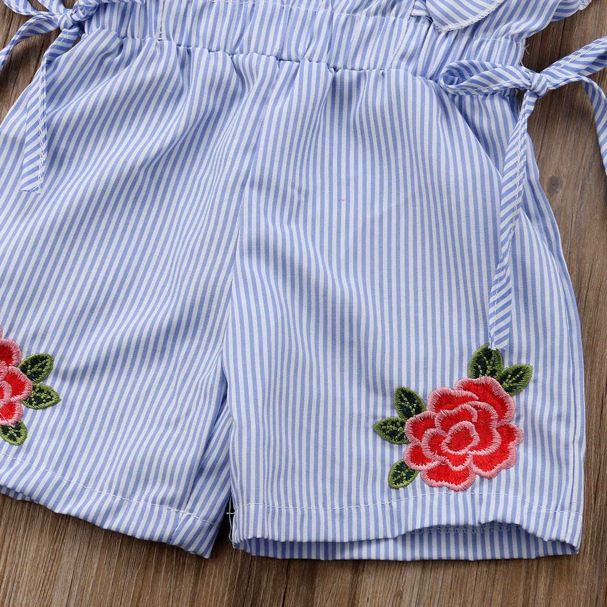 Baby Girl Floral Ruffle Romper Outfit | PAMU8