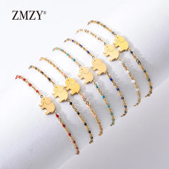 Cute elephant charm friendship bracelet gold stainless steel USA