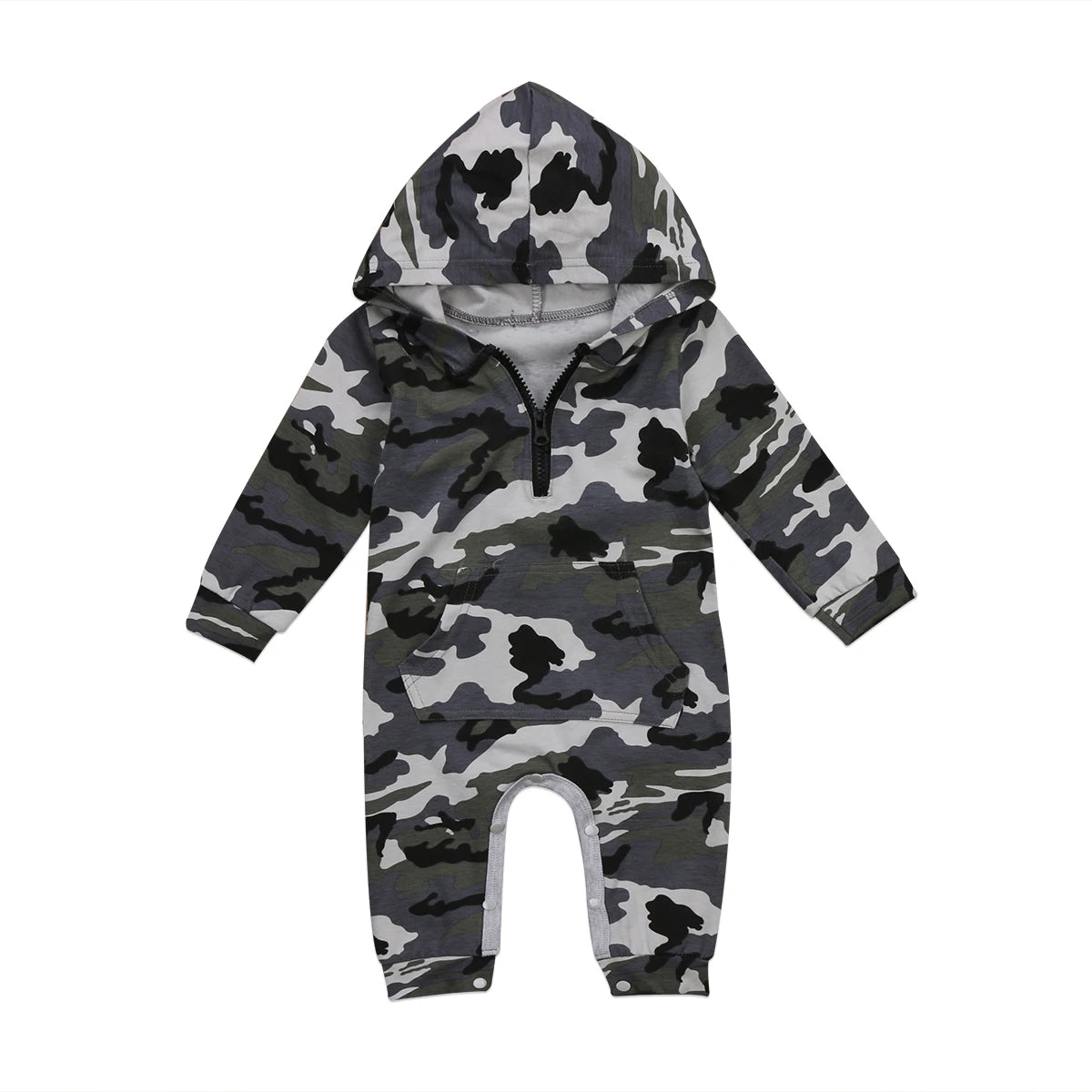 Baby Boys' Hooded Jumpsuit, Warm Newborn Romper