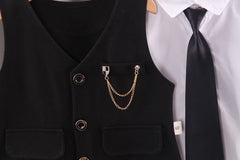Baby Boys' Formal Suit Set, Vest Shirt and Pants