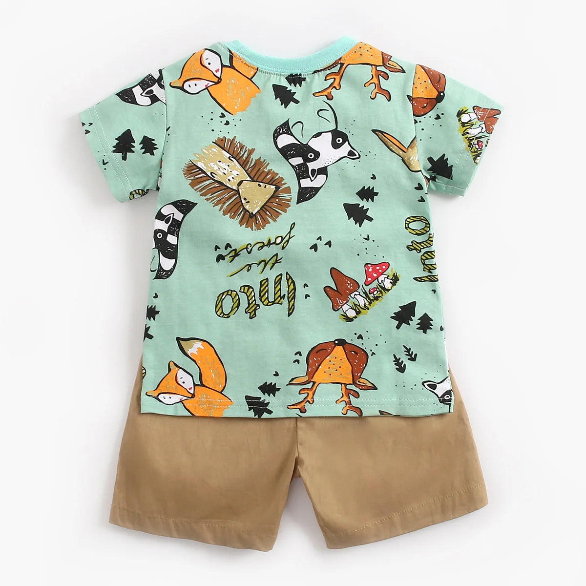Cotton Short Sleeve Tops+Shorts