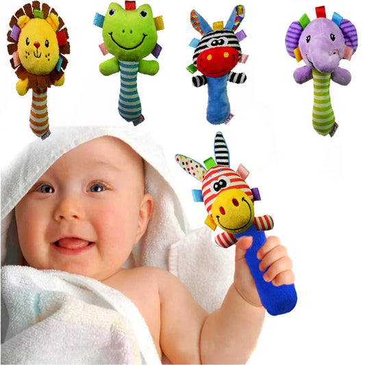 Cartoon Animal Baby Plush Rattle Baby Toy - PAMU8