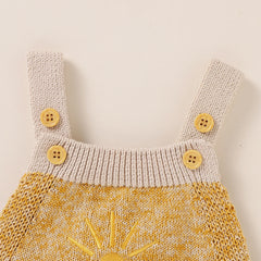 Sleeveless Knitting Printed Jumpsuit
