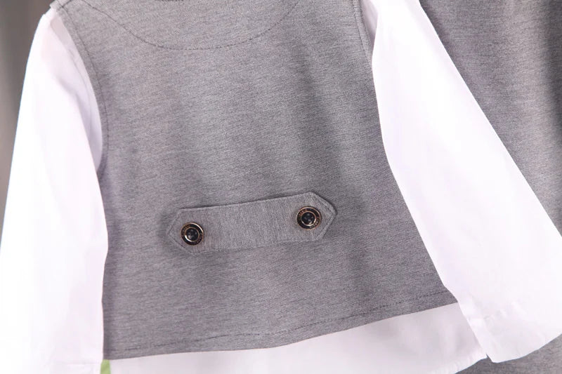 Baby Boys' Formal Suit Set, Vest Shirt and Pants