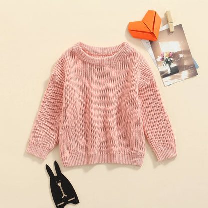 Newborn Knitwear Long Sleeve Cotton Pullover Tops - PAMU8