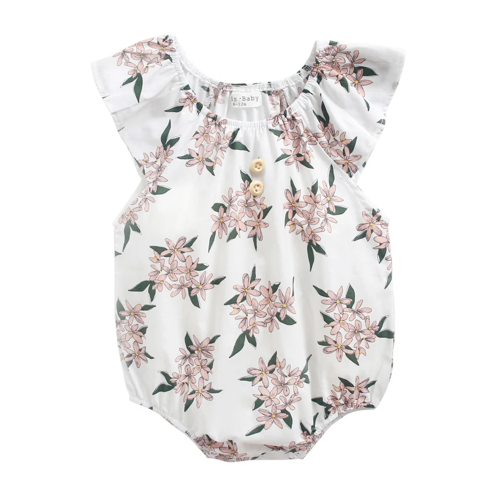 Floral Cotton Girls Bodysuits