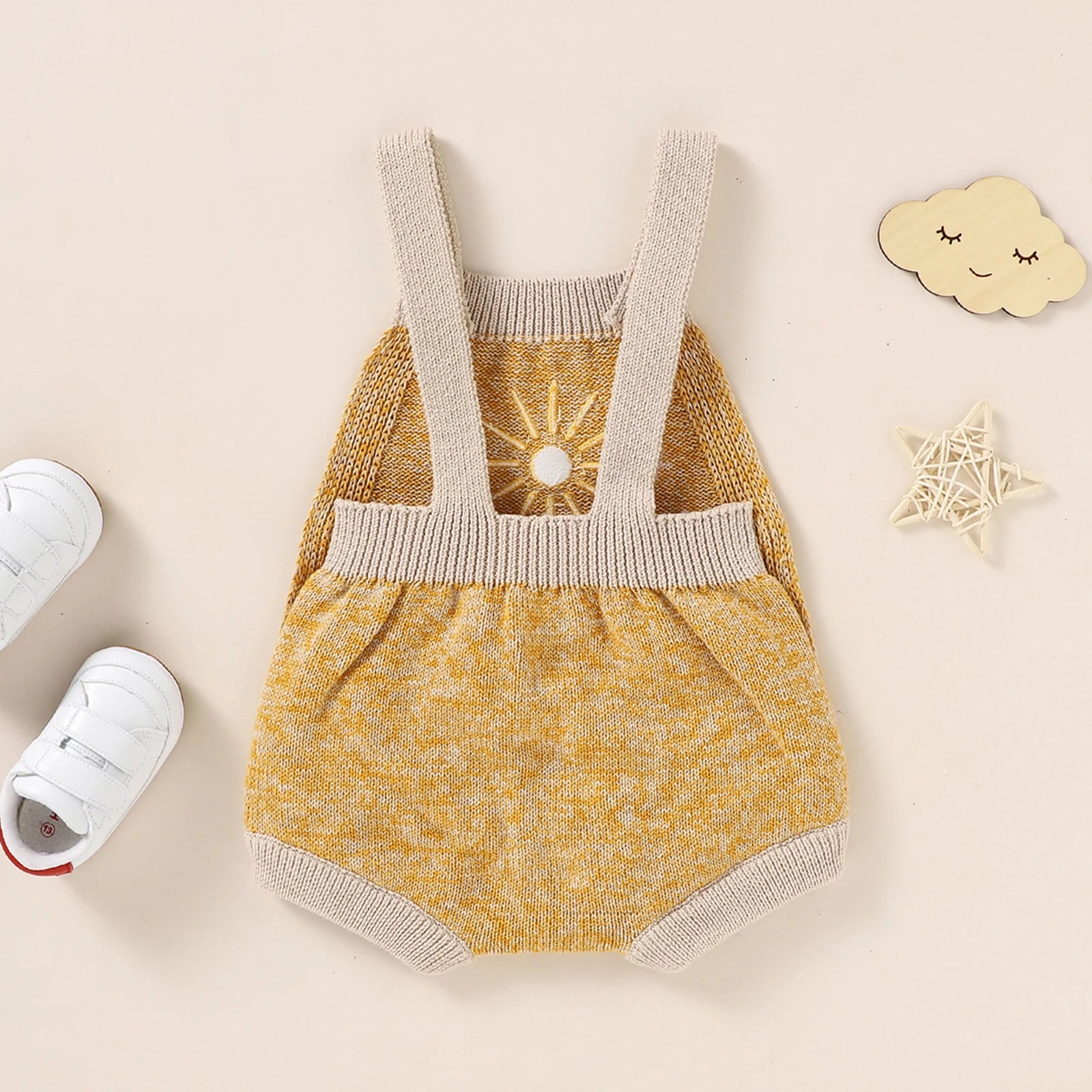 Sleeveless Knitting Printed Jumpsuit