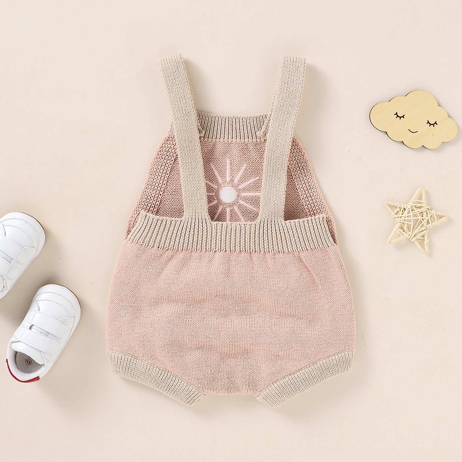 Sleeveless Knitting Printed Jumpsuit