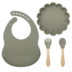 Baby Plate, Spoon and Fork Set, 3-Piece Feeding Kit
