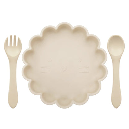 3pcs Baby Plate Spoon Fork Set