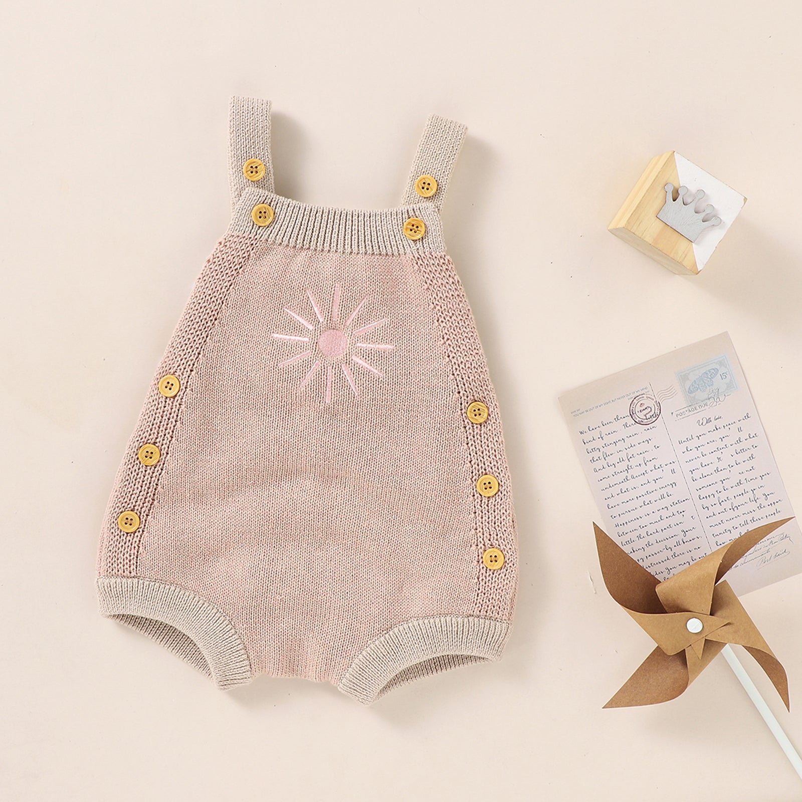 Sleeveless Knitting Printed Jumpsuit