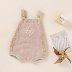 Sleeveless Knitting Printed Jumpsuit