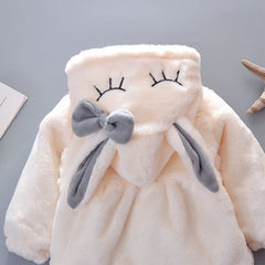 Rabbit Ears Plush Warm Hooded Coat
