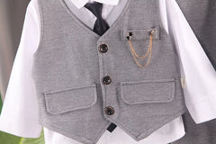Baby Boys' Formal Suit Set, Vest Shirt and Pants