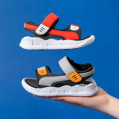 Boys' Flat Leather Sandals, Casual Toddler Sport Shoes