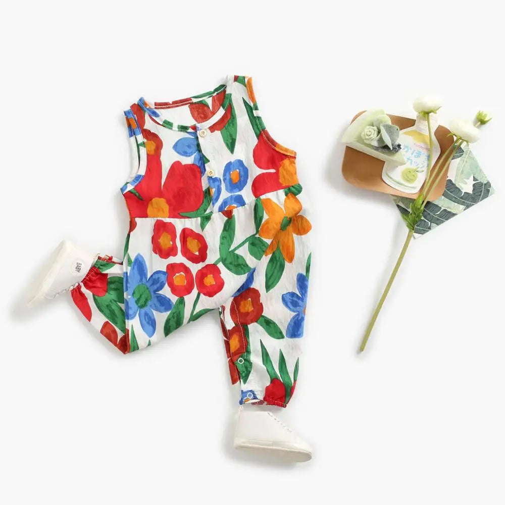 Cotton Sleeveless Baby Rompers
