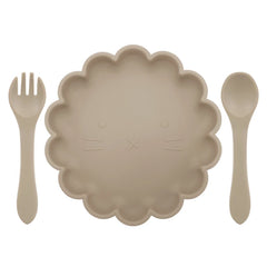 Baby Plate, Spoon and Fork Set, 3-Piece Feeding Kit