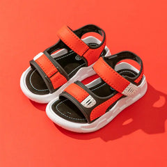 Boys' Flat Leather Sandals, Casual Toddler Sport Shoes