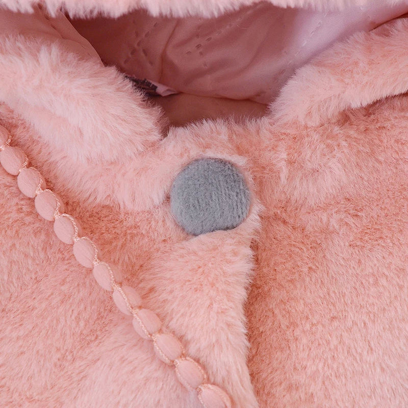Rabbit Ears Plush Warm Hooded Coat