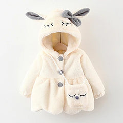 Rabbit Ears Plush Warm Hooded Coat