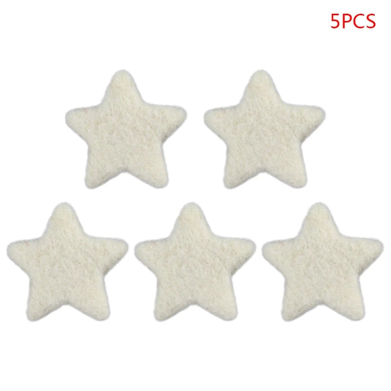 5Pcs Baby Wool Felt Stars Photography Accessories - PAMU8