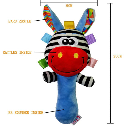 Cartoon Animal Baby Plush Rattle Baby Toy - PAMU8