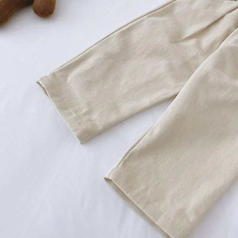 Solid Kids Boys Straight Pants - PAMU8