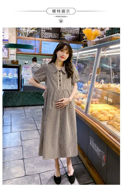 New Maternity Plaid Dresses