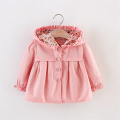 Stylish Solid Baby Girl Coat
