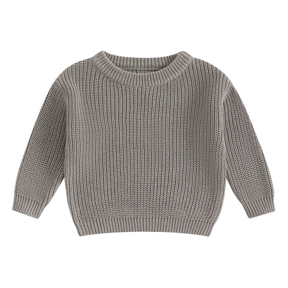 Basic Cotton Long Sleeve Sweater - PAMU8